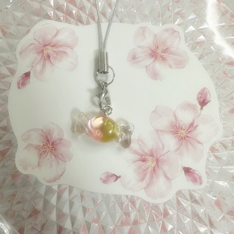 【ハンドメイド　ストラップ】キャンディストラップ