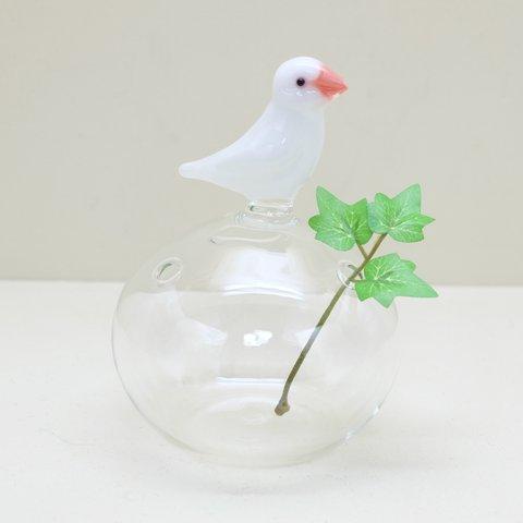 <受注制作>白文鳥　まるい花器