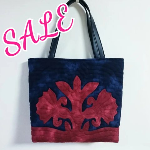 🌺SALE🌺ハワイアンキルトのトートバッグ