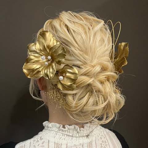 【再再販】成人式・ブライダル　ディップアートヘアアクセサリー