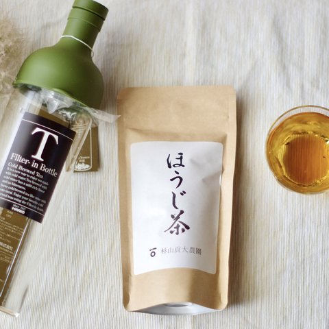 夏はボトルで水出し！香ばしさがクセになる「ほうじ茶」50g・フィルタインボトルセット