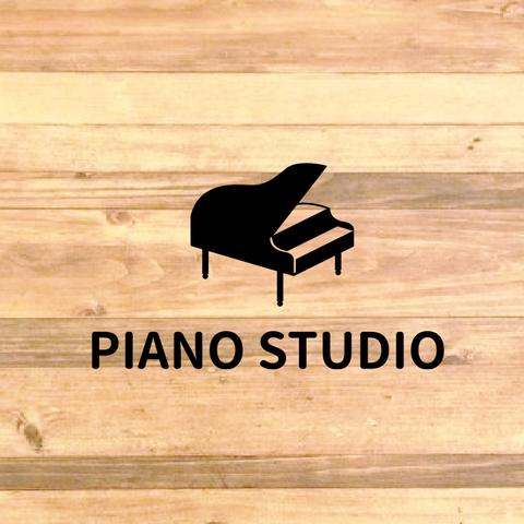 【ピアノ教室・ピアノ練習】ピアノスタジオステッカーシール【piano studio・レッスンルーム】
