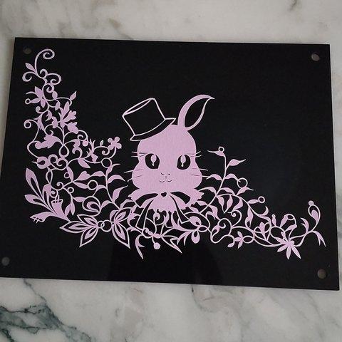 春うさぎ🐰切り絵　原画　フレームサービス