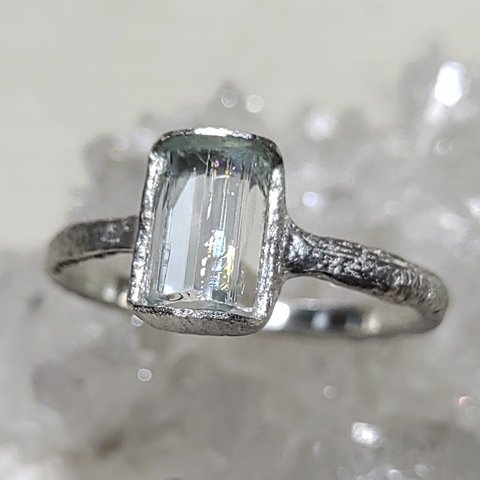 鉱物の表情＊aquamarine 925 ring