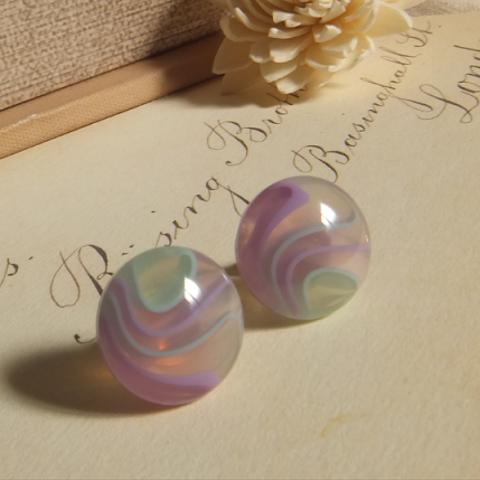 marble ピアス （PU×BL）