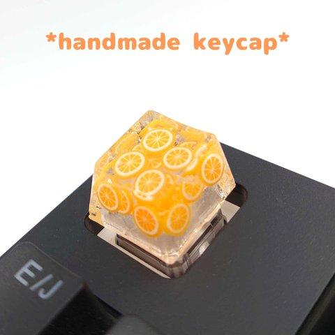 自作キーキャップ　オレンジいっぱい　キートップ