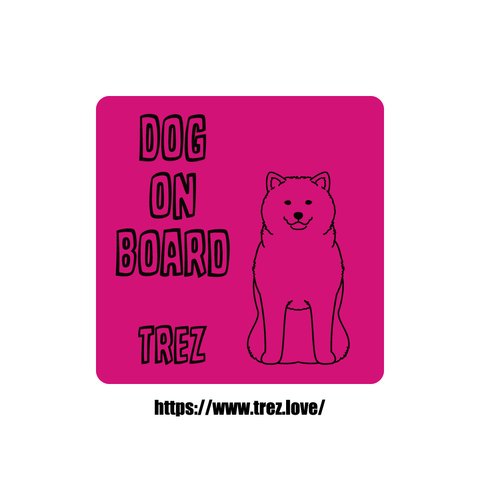 全8色 名前入り DOG ON BOARD 秋田犬 ラインアート ステッカー