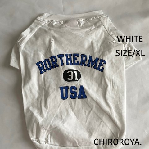 U.S.AロゴTシャツ ホワイトXL