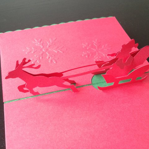 POP-UP Santa Christmas Card 1