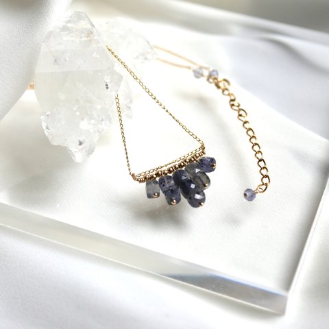 14kgf iolite fringe 02　necklace