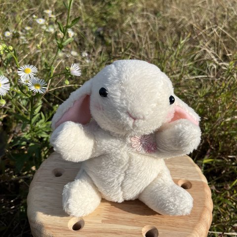 ふわもこシリーズ【フラワーうさちゃん💐🐰】ぬいぐるみ　ファーストトイ　ギフト　ハンドメイド　