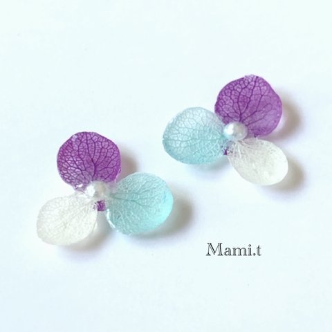 《Mami.t》紫陽花　イヤリング／ピアス