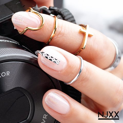  NJXX ネイルリング TYPE.1 / K18 ゴールドコーティング シルバー925 K18GP SV NAIL RING