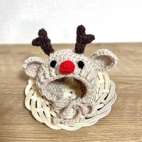 🦌トナカイニット帽 クリスマス