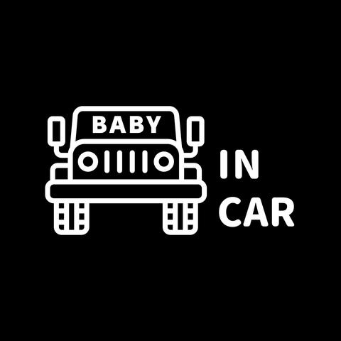 【キレイに剥がせる】jeep baby in car ジープステッカー　シール 車