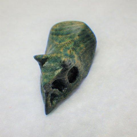 木製トリケラトプス頭蓋骨　水色