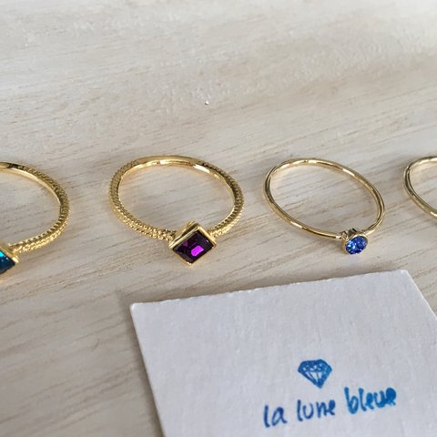 《20%off！SALE!SALE!SALE!》800➡︎640   simple スワロフスキー crystal sapphire stone ring