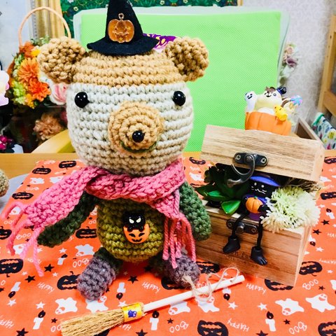 ハロウィンベアーちゃん🎃🐻👻と多肉ボックス🍀