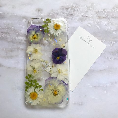 【訳あり】押し花♡iPhone6/6sスマホケース♡