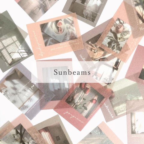 海外ステッカー “Sunbeams” photo sticker 20枚set 韓国フレークシール