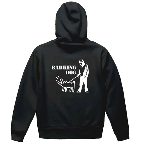 【banksy/8.4oz】 バンクシー犬と散歩　スエットジップパーカー面白いおもしろうけるネタプレゼント