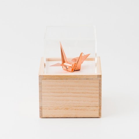 折鶴【日本製】ハンドメイドの銅板折り鶴 折り紙　orizuru