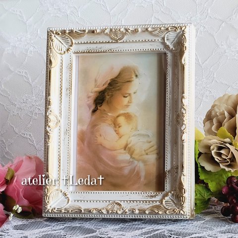 ☆Our Lady with Baby ～ご絵～ ゴシック調フォトフレーム入り☆