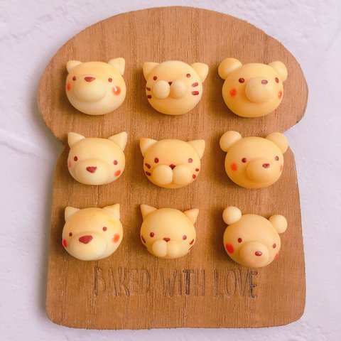 🥖🍞🥐こんがり動物パン🐶🐱🐻