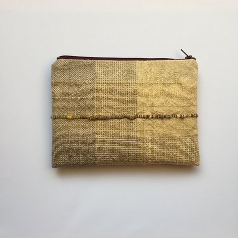 チェンマイの糸で織ったフラットポーチ（少し大きめ）_02