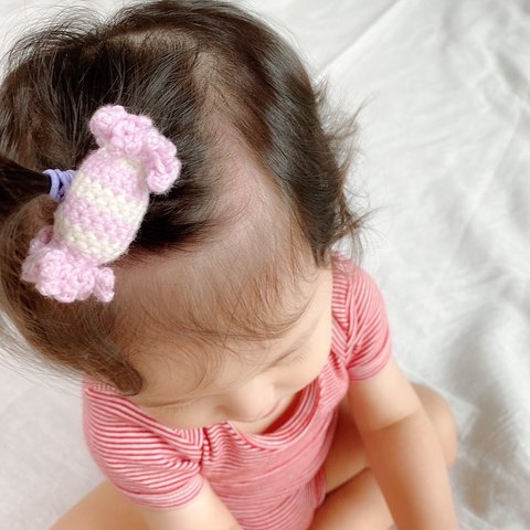 ヘアゴム　Candy🍬 ベビー キッズ 赤ちゃん 子供 女の子 髪飾り