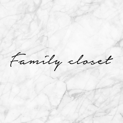 Family closet　サインステッカー *万年筆風