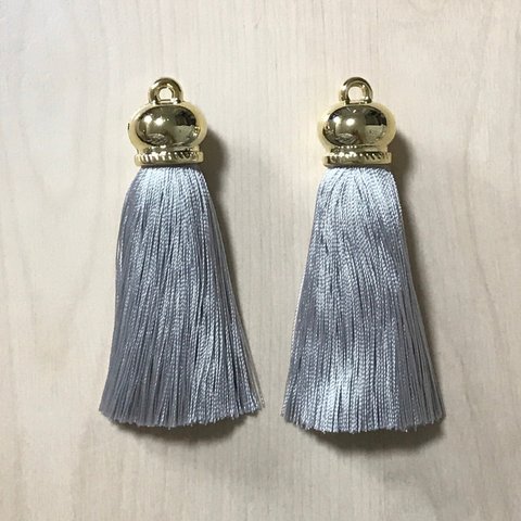 GRAY GOLD TASSEL CHARM BEADS PARTS