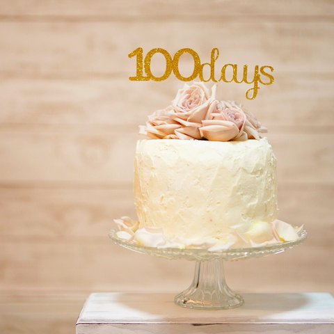"100days" ケーキトッパー（グリッター）