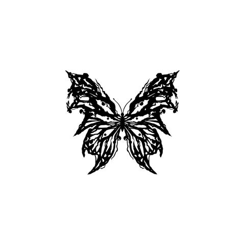 ink butterfly【B-84】｜10日間持続 新感覚タトゥーシール 防水 ワンポイント