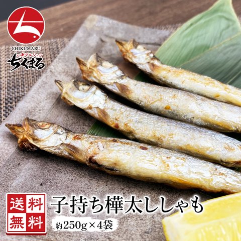 アイスランド産(中国加工品) 嬢王ししゃも 1kg(250g×4袋)(b016-01)【全国送料無料】卵がパンッパンにつまった子持ちカラフトシシャモです！