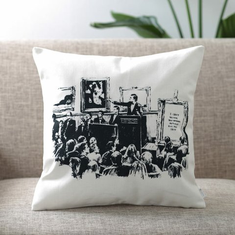 クッションカバー Banksy バンクシー AUCTIONS jubileecushionba043