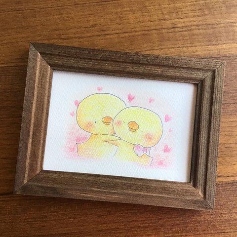 だいすき！　ひよこ　絵本風イラスト