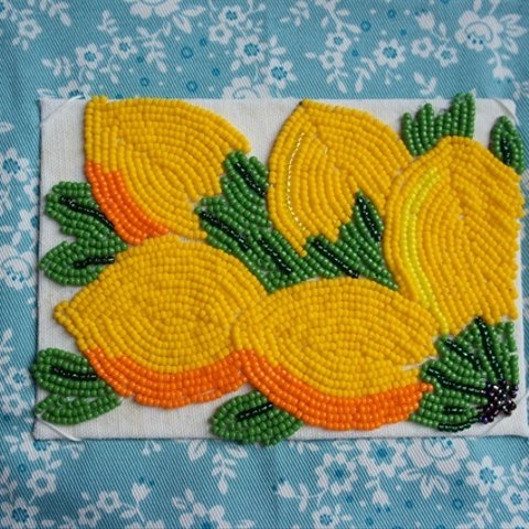 ビーズ刺繍　南仏レモン French Lemon 