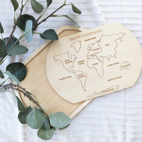 【2,000円🎁】世界地図パズル 出産祝い 誕生日プレゼント 知育玩具 モンテッソーリ