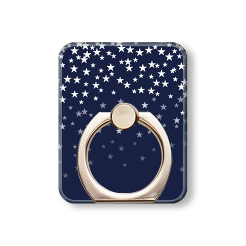 Twinkling White Stars★Navy　スマホリング