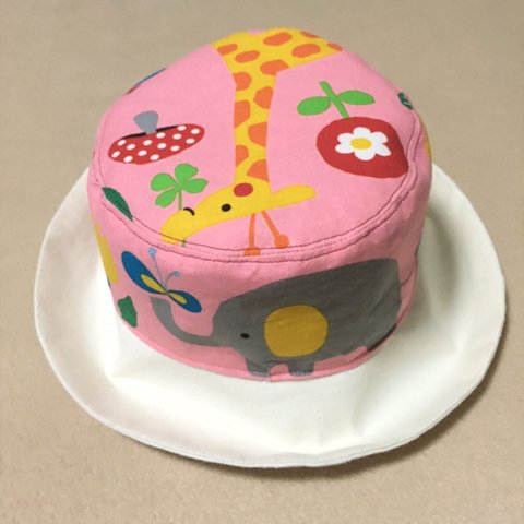 一点物 どうぶつだいすき☆ピンクハット ｻｲｽﾞ48