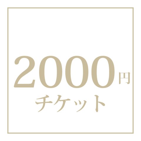 【オプション】チケット　2000円　