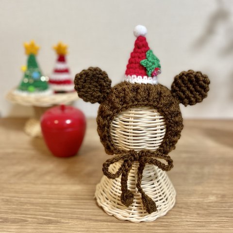 🎄ココア くま ニット帽 クリスマス