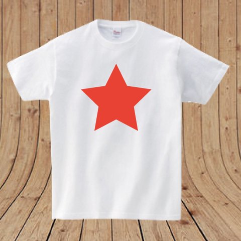 オープン記念価格 一番星 キッズTシャツ　フレームレッド