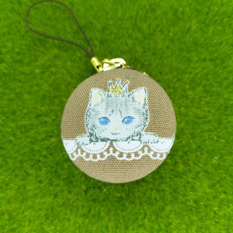 ねこちゃんのマカロンポーチ☆４ｃｍ