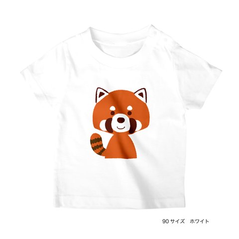 レッサーパンダ　Tシャツ／カットソー　キッズ　フリーサイズ　アパレル／アニマルモチーフ