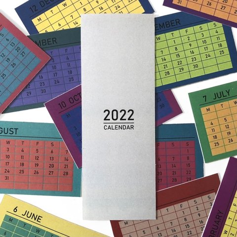 名刺サイズのカレンダー 2022年【受注販売】