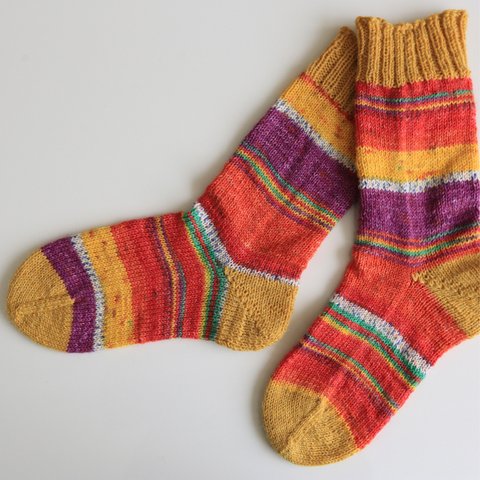 【再販】手編みの靴下