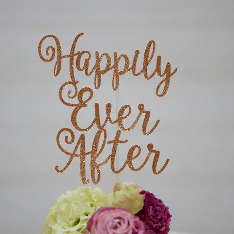 "Happily Ever After" ケーキトッパー (ウェディング) 2
