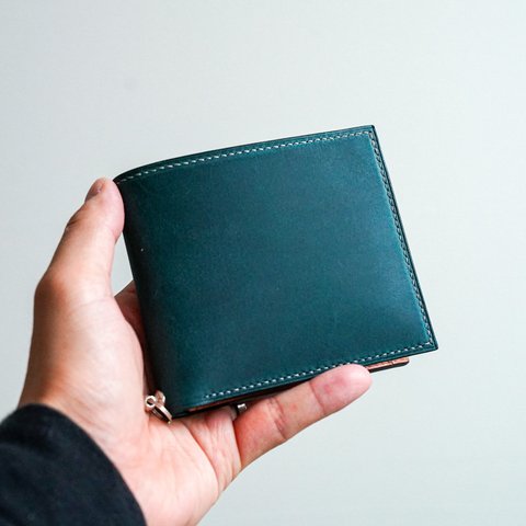 二つ折り財布 ハーフウォレット [ blue green ] 